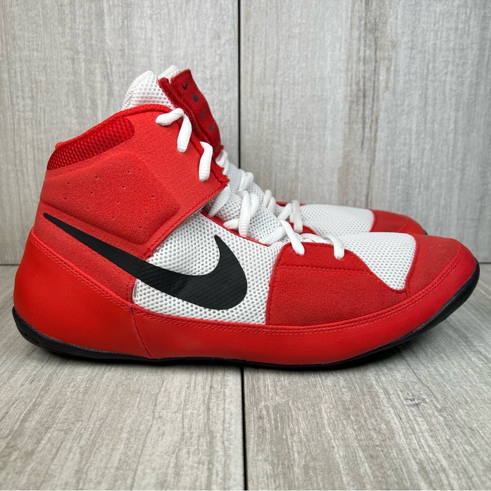 Worn 1x Nike Fury Red Wrestling/Boxing Sneaker Athletic Combat Shoe Mens Size 12